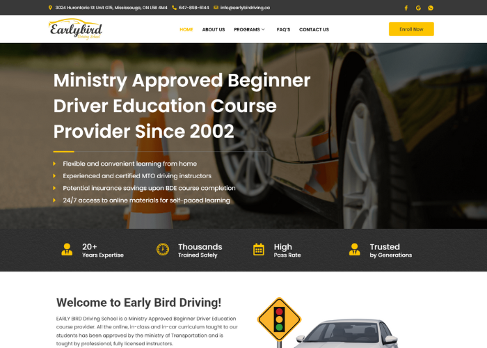 Driving School Website